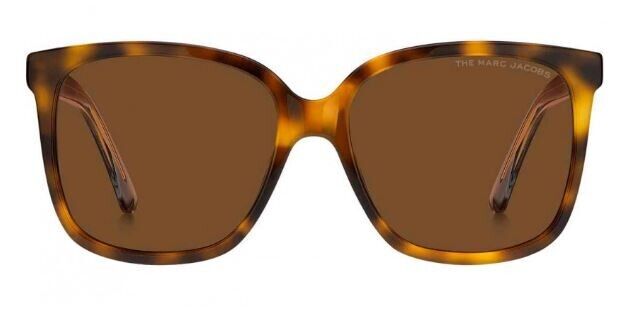 Marc Jacobs MARC-582/S 0ISK/70 Havana-Azure/Brown Square Women's Sunglasses