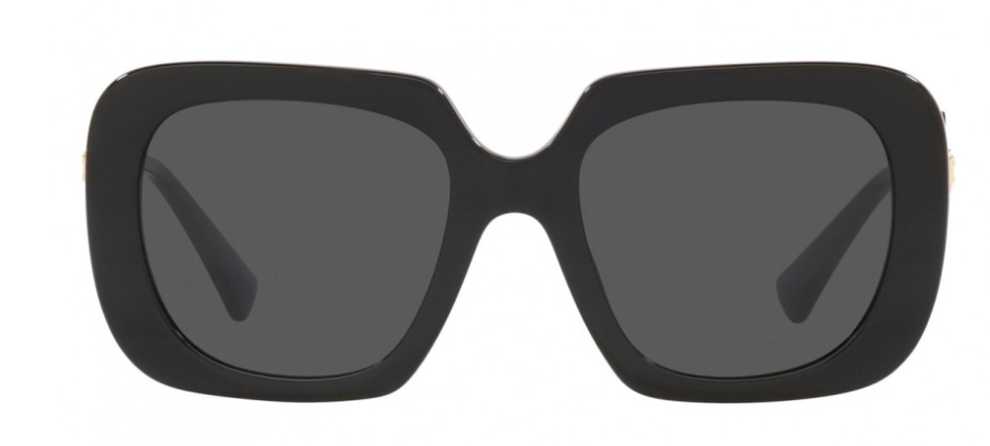 Versace VE4434 GB1/87 Black/Dark Gray Square Oversized 54mm Women's Sunglasses