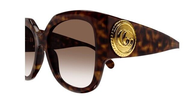 Gucci GG 1407S 003 Havana/Brown Soft Square Women's Sunglasses