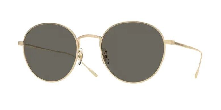 Oliver Peoples 0OV1306ST Altair 5311R5 Brushed Gold/Carbon Grey Round Sunglasses