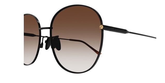 Gucci GG 1416SK 004 Black/Brown Round Oversized Women's Sunglasses