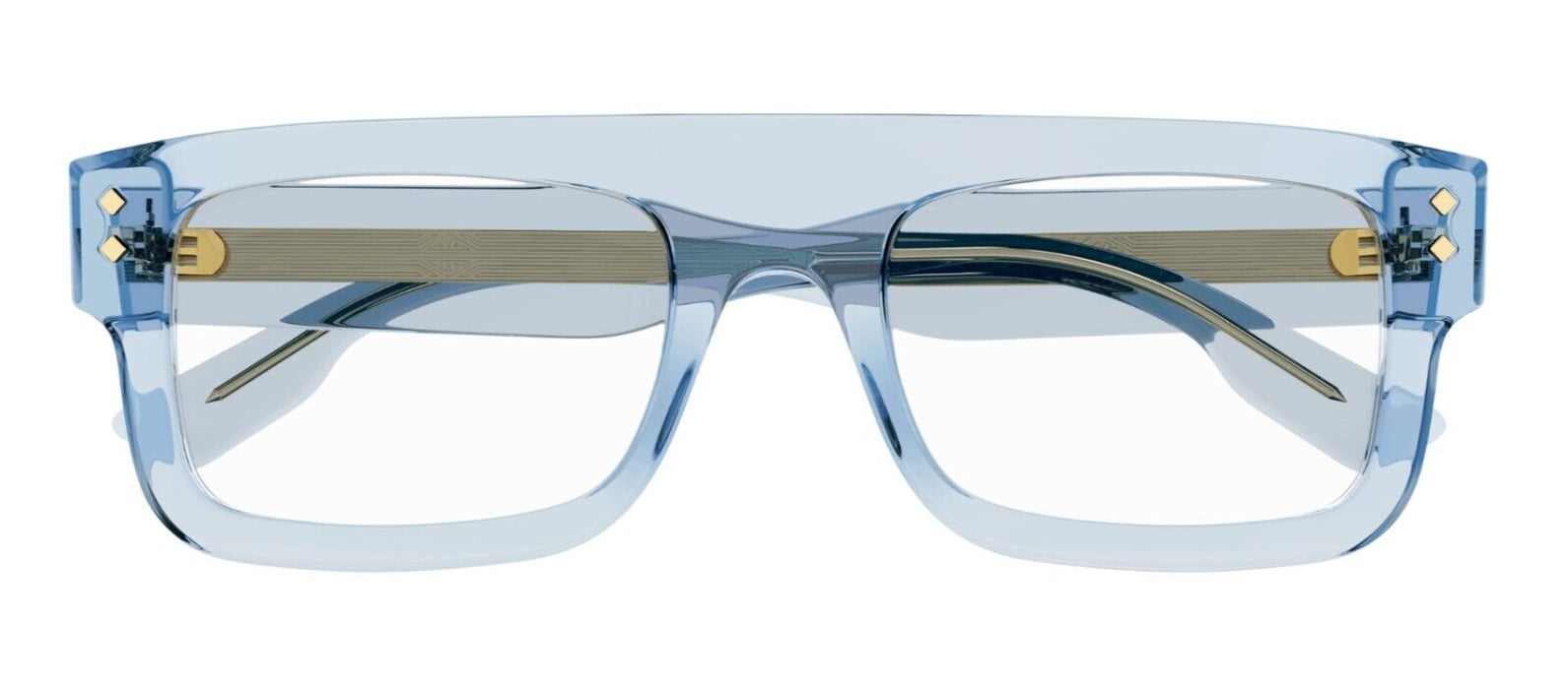 Gucci GG1085O 004 Light Blue Rectangular Men's Eyeglasses