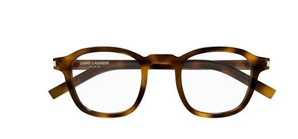 Saint Laurent SL 549 SLIM OPT 002 Havana Square Men's Eyeglasses