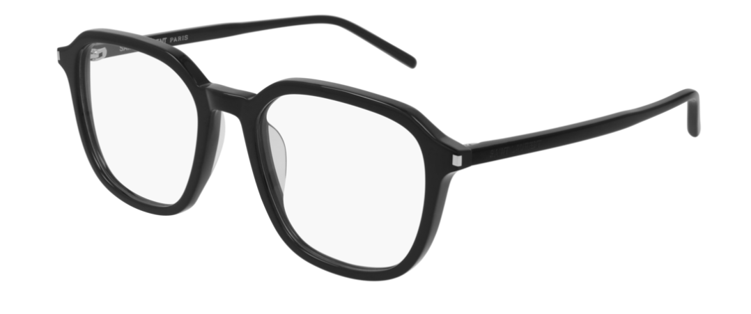 Saint Laurent SL 387 001 Black Geometric Unisex Eyeglasses