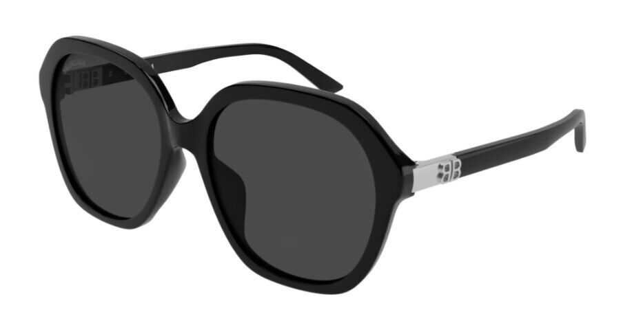 Balenciaga BB0184SA 001 Black/Grey Butterfly Full-Rim Women's Sunglasses