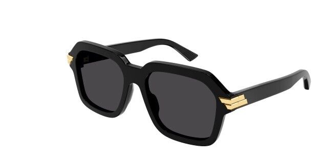 Bottega Veneta BV1123S 001 Black/Grey Square Unisex Sunglasses
