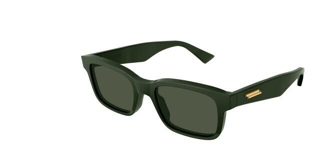 Bottega Veneta BV1146S 003 Green/Green Rectangular Men's Sunglasses