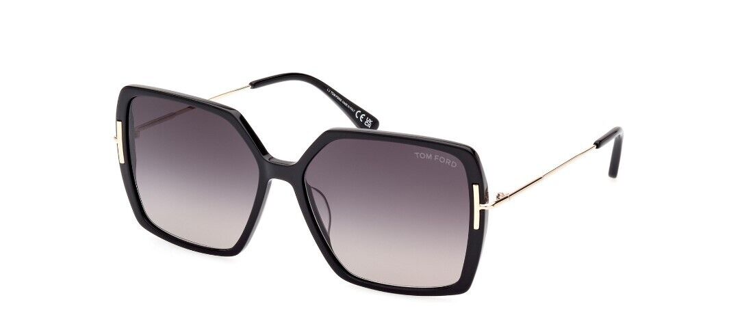 Tom Ford FT1039 Joanna 01B Shiny Black/Smoke Gradient Women's Sunglasses