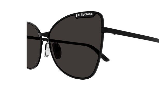 Balenciaga BB 0278S 001 Black/Grey Cat Eye Women's Sunglasses