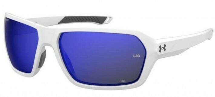 Under Armour UA-RECON 06HT/7N Matte White/Grey Blue Square Unisex Sunglasses