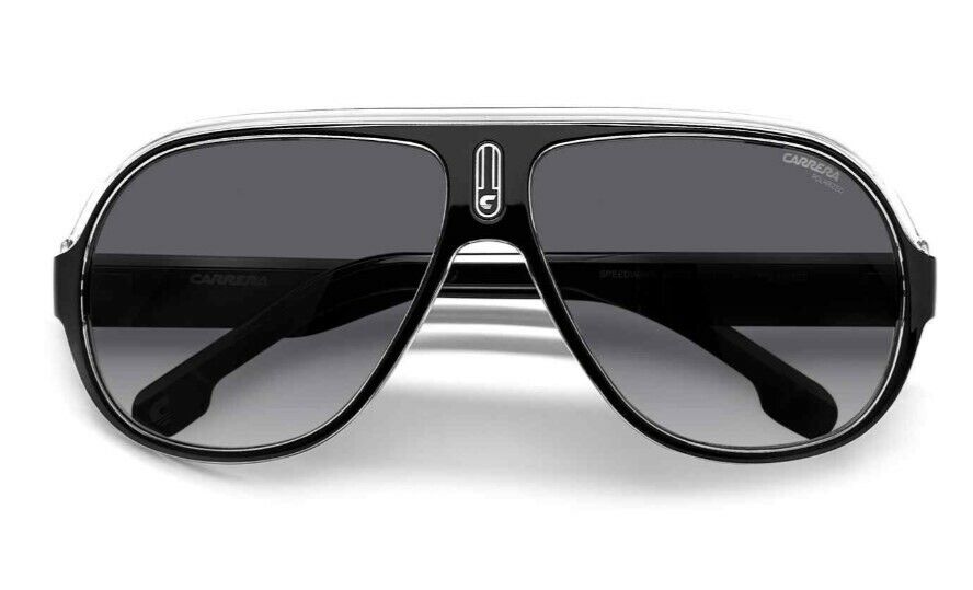 Carrera Speedway/N 80S/WJ Black-White/Grey Polarized Aviator Men's Sunglasses