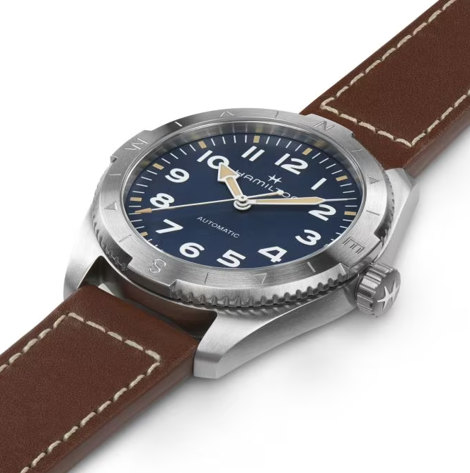 Khaki Field Expedition Auto Blue Dial Compass Design Men's Watch  H70315540