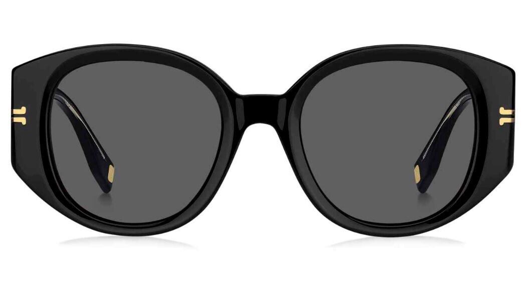 Marc Jacobs MJ/1052/S 0807/IR Black/Grey Oval Women's Sunglasses