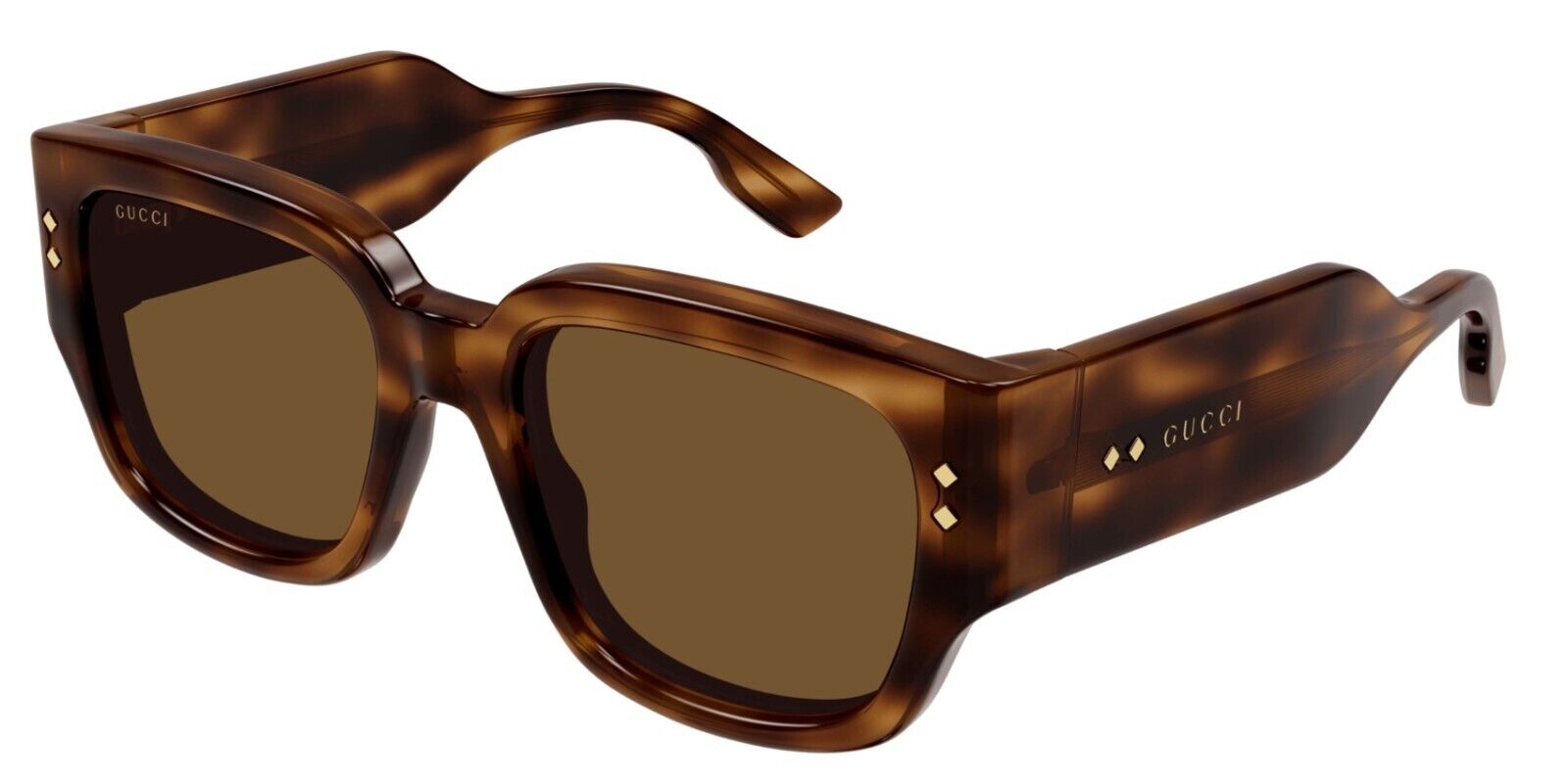 Gucci GG1261S 002 Havana/Brown Square Men's Sunglasses