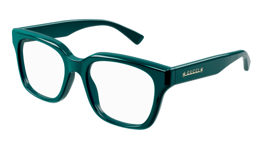 Gucci GG1176O-003 Blue Clear Square Men's Eyeglasses