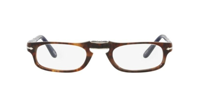 Persol 0PO2886V 1134 Havana/ Navy Blue-Silver Rectangle Men's Eyeglasses
