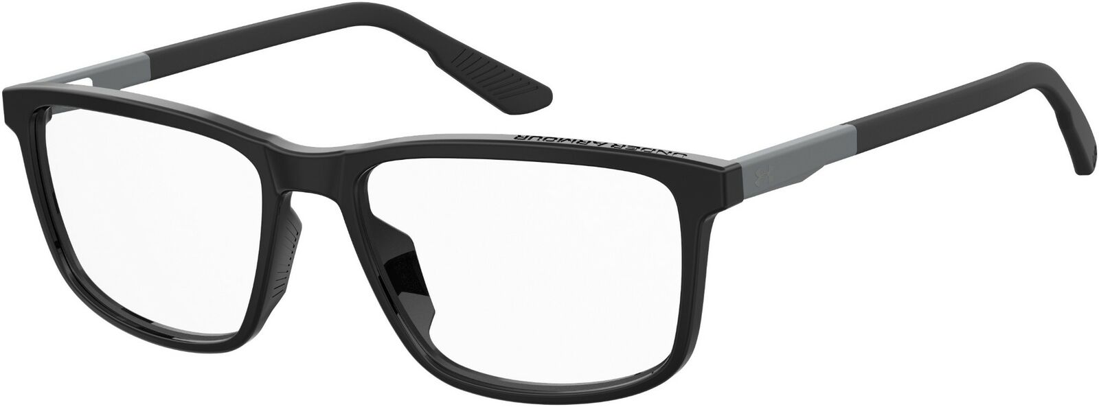 Under Armour Ua 5008/G 0807 Black Gray Rectangle Men's Eyeglasses