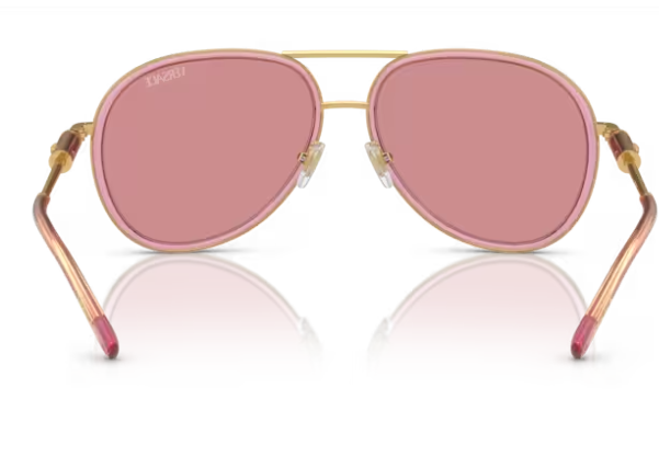 Versace VE 2260 100284 Pink Transparent / Pink Oval Men's Sunglasses