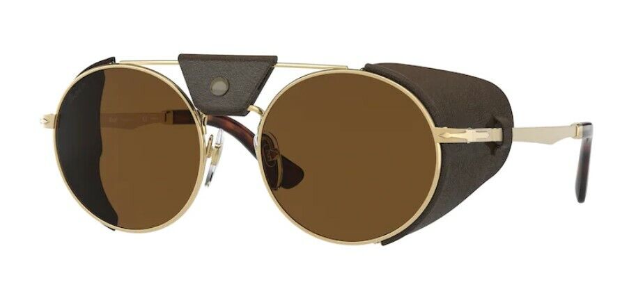 Persol 0PO 2496SZ 114057 Gold/Brown Polarized Unisex Sunglasses
