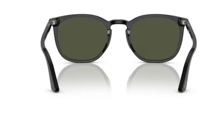Persol 0PO3316S 95/31 Black/Green Rectangular Unisex Sunglasses
