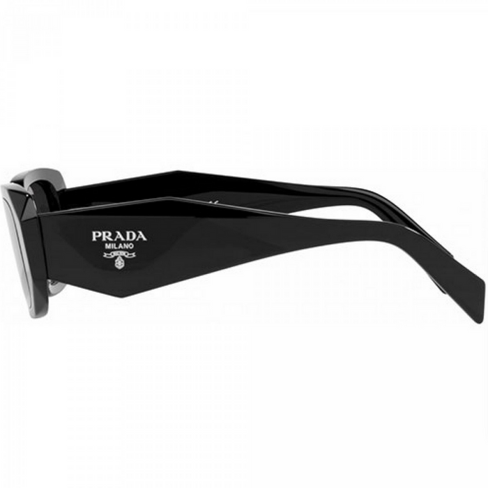 Prada 0PR17W 1AB5S0 Black/Dark Grey Rectangular Women's Sunglasses