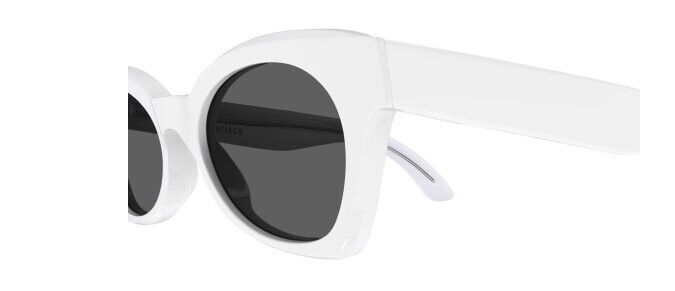 Balenciaga BB0230S 005 White/Grey Cat-Eye Women's Sunglasses