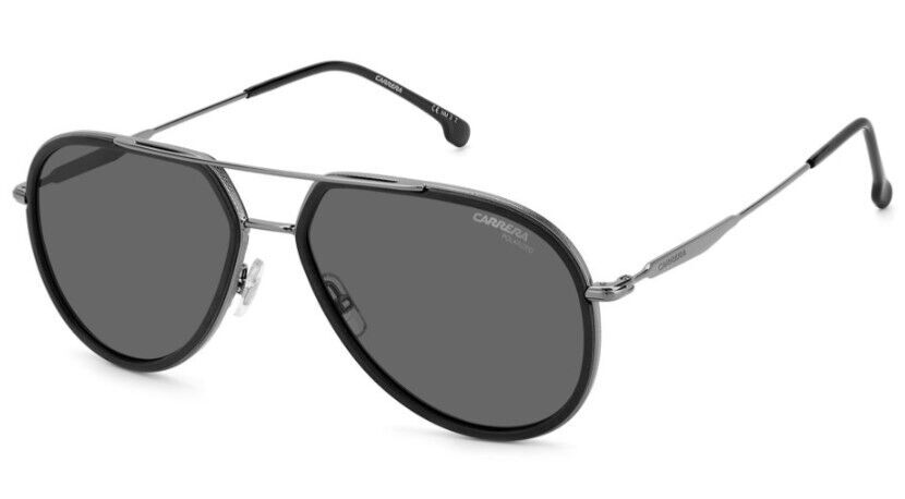 Carrera 295/S 0003 M9 Matte Black/Gray Polarized Rectangle Unisex Sunglasses