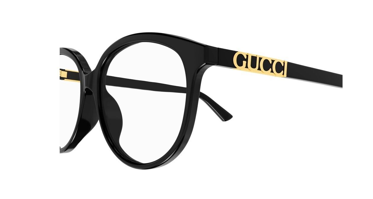 Gucci GG1194OA 001 Black with Gucci Bold Logo Soft Cat-Eye Women's Eyeglasses