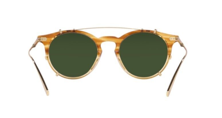 Oliver Peoples 0OV5483M Eduardo 167471 Honey VSB/Green Eyeglasses with Clip-on