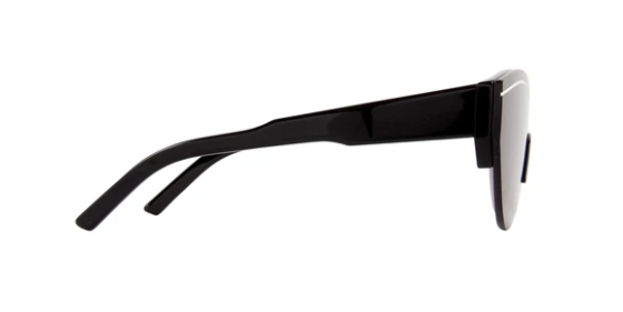 Balenciaga BB 0004S 001 Black/Gray Cat Eye Unisex Sunglasses