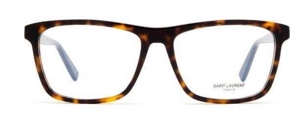 Saint Laurent SL 505F 002 Havana Square Full-Rim Unisex Eyeglasses