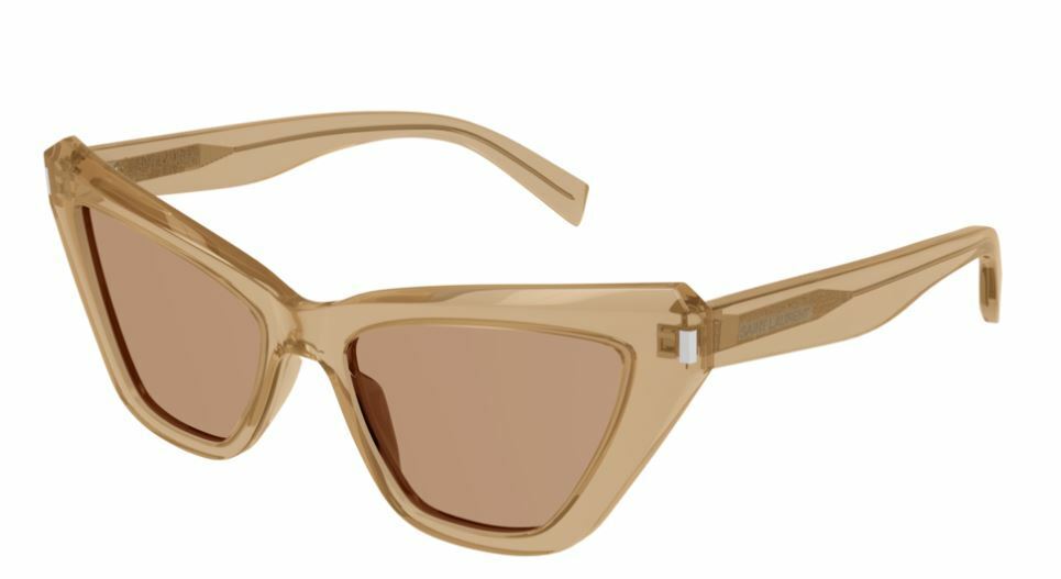 Saint Laurent SL 466 004 Nude/Brown Cat-Eye Women Sunglasses