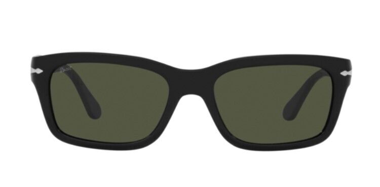 Persol 0PO3301S 95/31 Black/Green Rectangle Men's Sunglasses