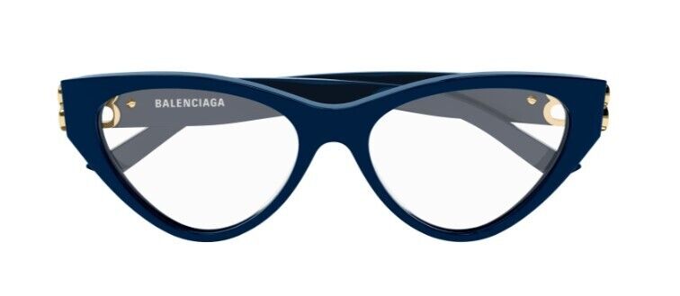 Balenciaga BB0172O 004 Blue/Blue Cat-Eye Full-Rim Women's Eyeglasses