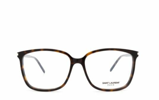 Saint Laurent SL 453 002 Havana Square Women's Eyeglasses