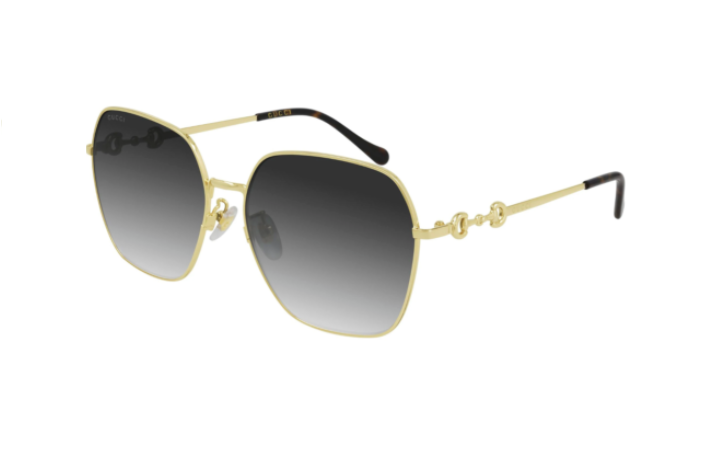 Gucci GG 0882SA 001 Gold/Gray Gradient Oversized Women's Sunglasses