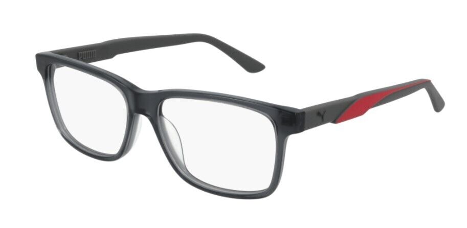 Puma PU0341O 004 Grey-Grey Rectangular Full-Rim Unisex Eyeglasses