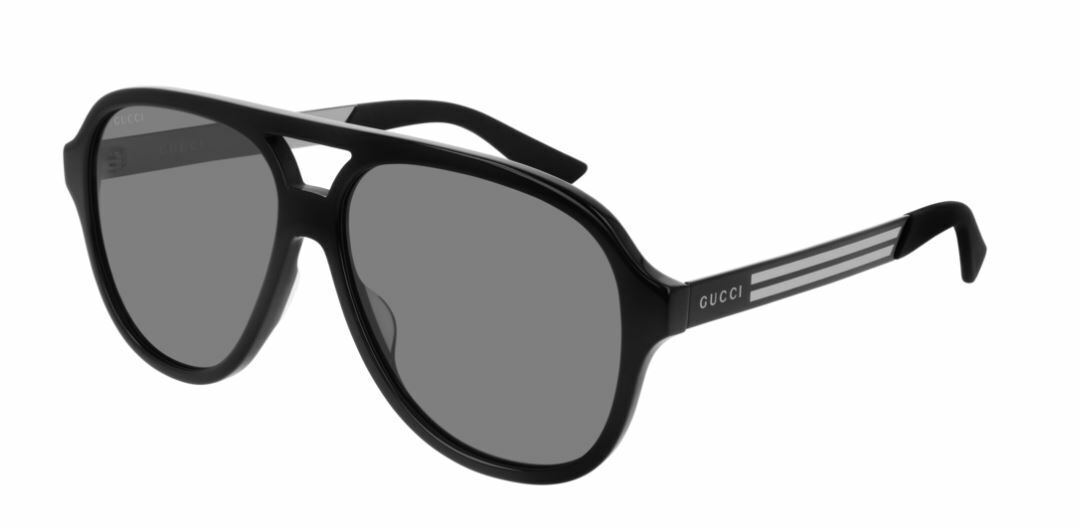 Gucci GG 0688S 001 Black/Gray Sunglasses