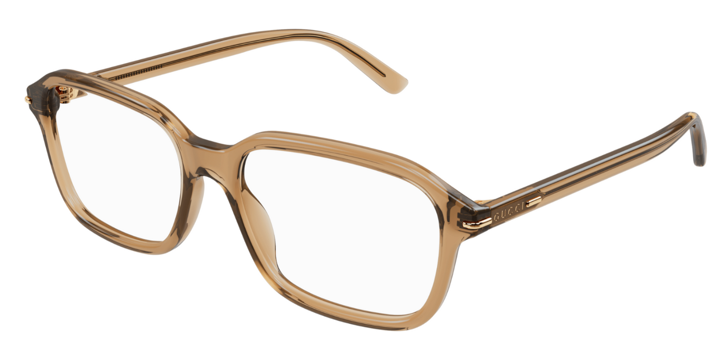 Gucci GG1446O 004 Brown Rectangular  Men's Eyeglasses