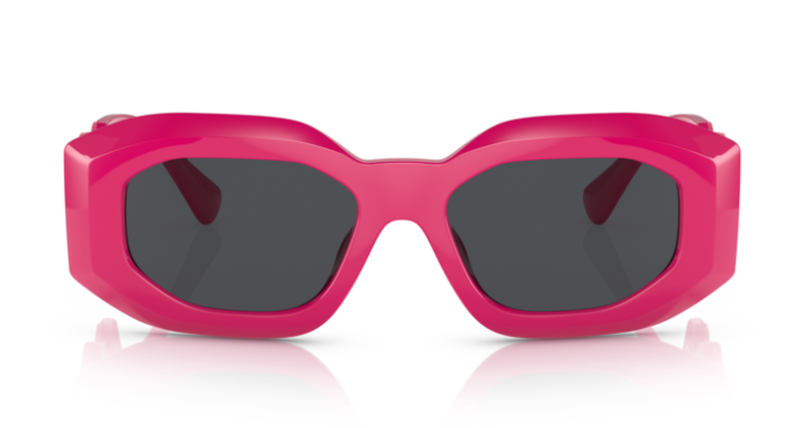 Versace VE4425U 536787 - Pink/ Dark Grey Oval Men's Sunglasses