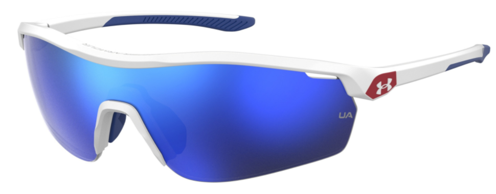 Under Armour Ua 7001/S 06HT/W1 Matte White/Blue Mirrored Sunglasses