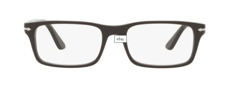 Persol 0PO3050V 1174 Solid Brown Rectangle Men's Eyeglasses