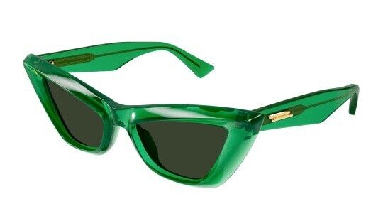 Bottega Veneta BV1101S 010 Green/Green Cat Eye Women's Sunglasses