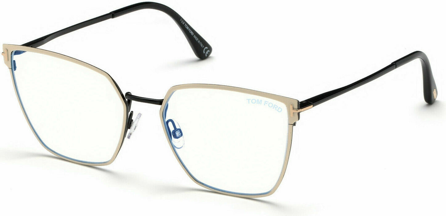 Tom Ford FT 5574 B 021 Ivory Enamel /Black Eyeglasses
