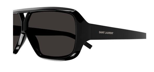 Saint Laurent SL 569Y 001 Black Mask Rectangular Women's Sunglasses