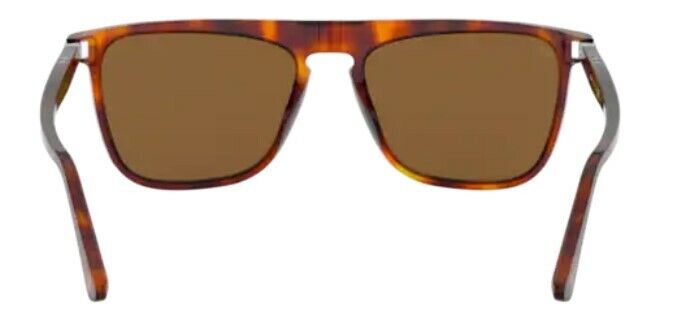 Persol 0PO3225S 24/57 Havana/ Brown Polarized Rectangle Unisex Sunglasses