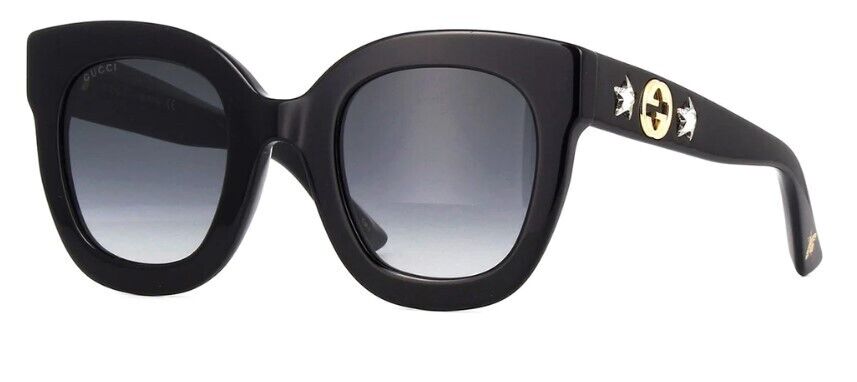 Gucci GG0208S 001 Black/Grey Gradient Square Women's Sunglasses