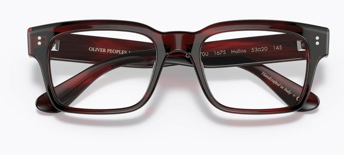 Oliver Peoples 0OV5470U Hollins 1675 Bordeaux Bark Rectangle Unisex Eyeglasses