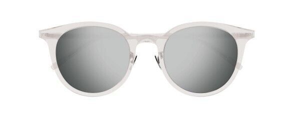 Saint Laurent SL 488/K 004 Beige/Silver Round Mirrored Unisex Sunglasses