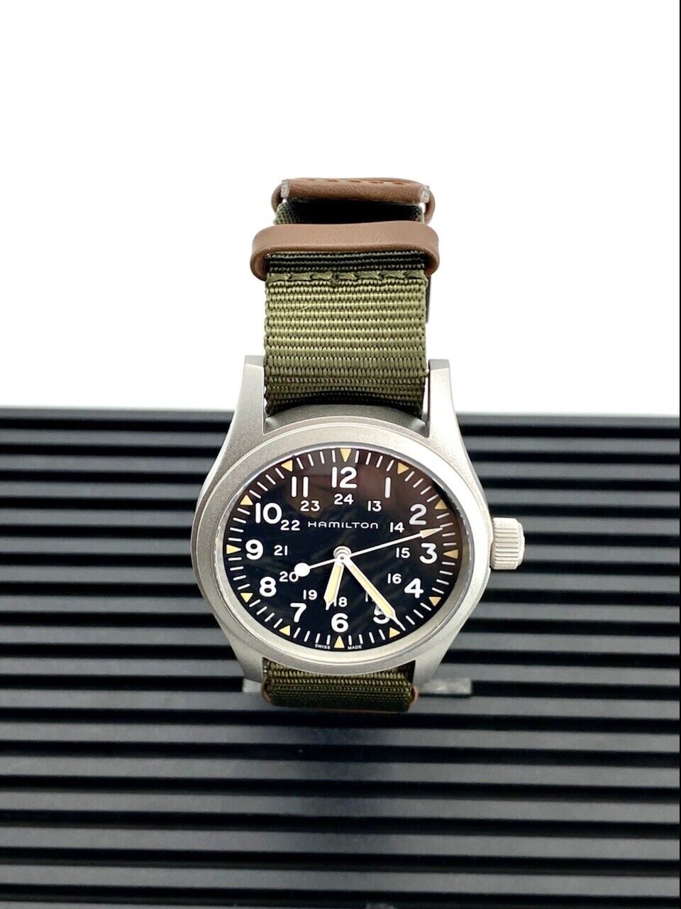Hamilton Khaki Field Mechanical Black Dial Nylon Men's Watch H69439931